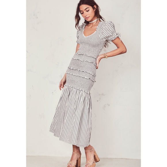 SOLD LoveShackFancy Thea Striped Smocked Dress - Picture 2 of 9